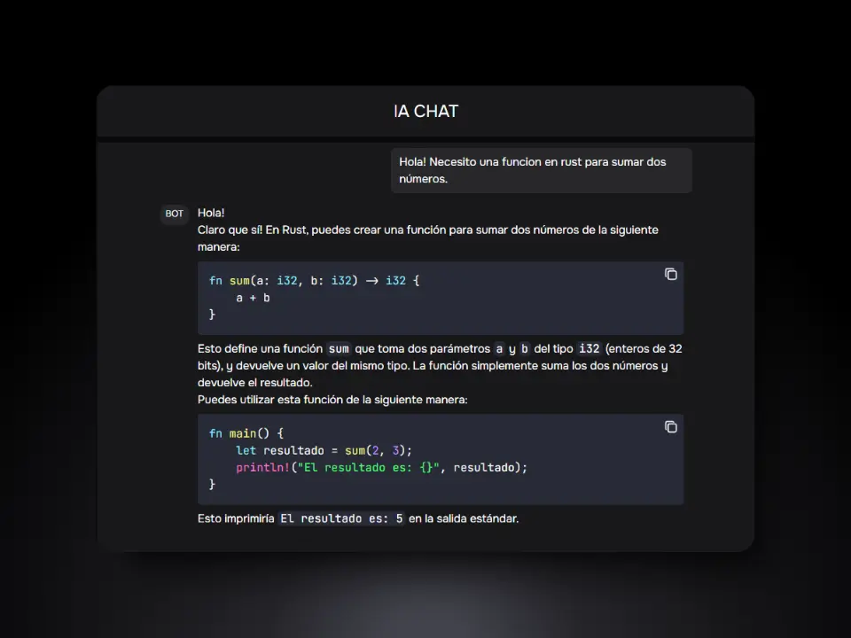 Captura de Chatbot local con WebGPU